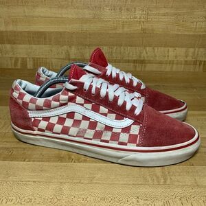 Vans Old Skool Checkered Women's 11 mens 9.5 red